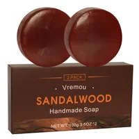 Sandalwood Soap - 2 Pack, Agarwood Soap - 2 Pack, Gentle Cleansing Handmade Soap, Plant Essential Oil Fragrance Body Soap 1
