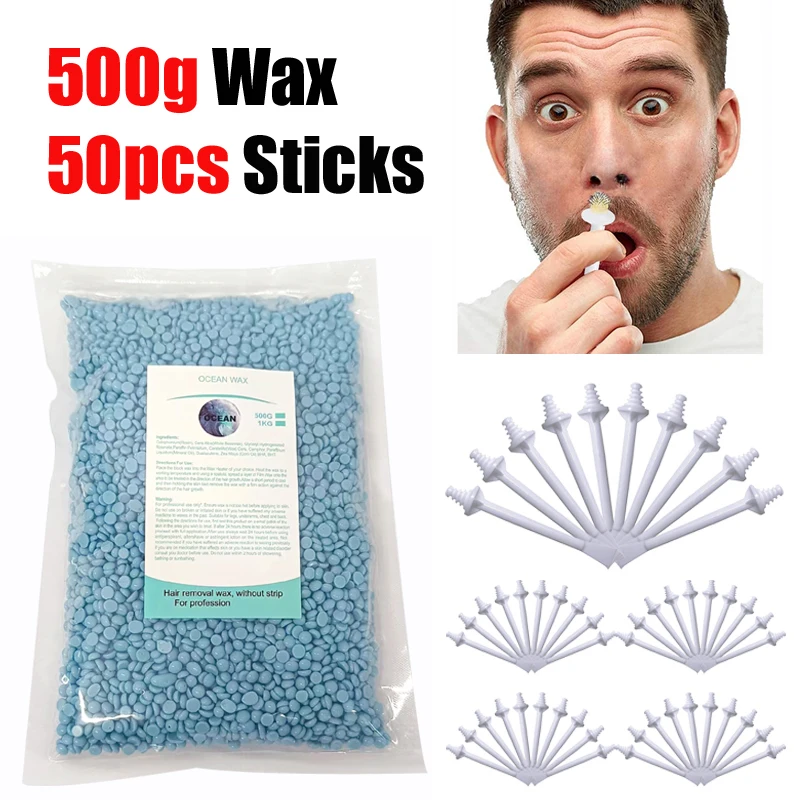 50/200/500g Portable Nose Wax Kit For Men And Women Painless Nose Hair Removal Tool Wax Accessories / 1PACK Nose Wax Sticks