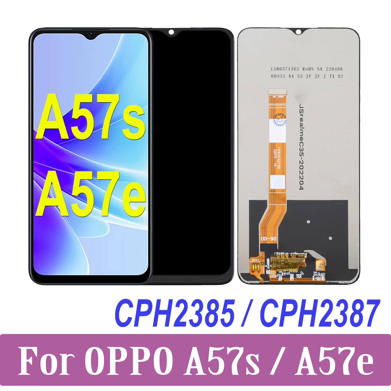 

6.56'' Original For OPPO A57s A57e CPH2387 CPH2385 LCD Display Touch Screen Replacement Digitizer Assembly