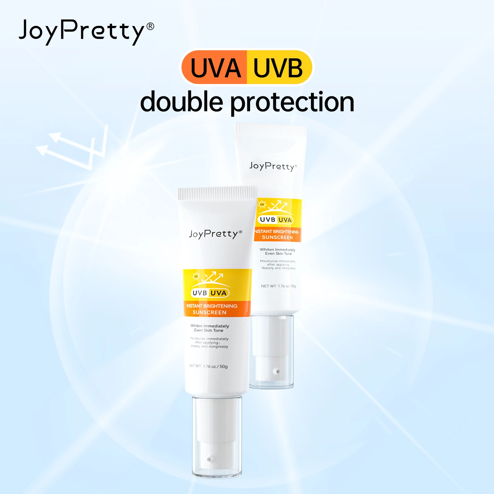 

Летний солнцезащитный крем для лица, SPF 50, отбеливающий, Осветляющий, увлажняющий, с солнечной защитой, средства для ухода за телом