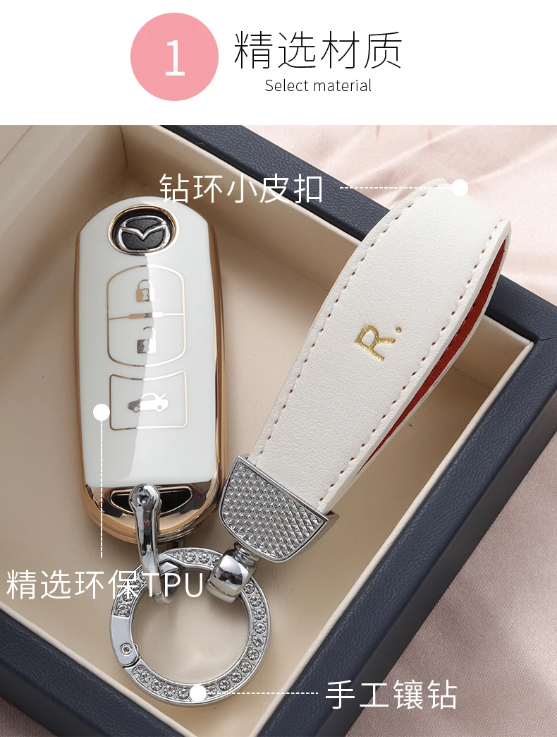 Coperture chiave a distanza di caso dell'automobile di modo TPU per Mazda CX-3 CX3 CX-5 CX5 CX7 CX-9 CX8 BL BM GJ Atenza Axela Demio 2 3 5 6 senza chiave - S0577725f7db24cd5b54209dabb12f3df3