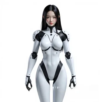 Bionic humanoid intelligent explanation, reception lead, welcome robot simulation, facial expressions, body movements 1