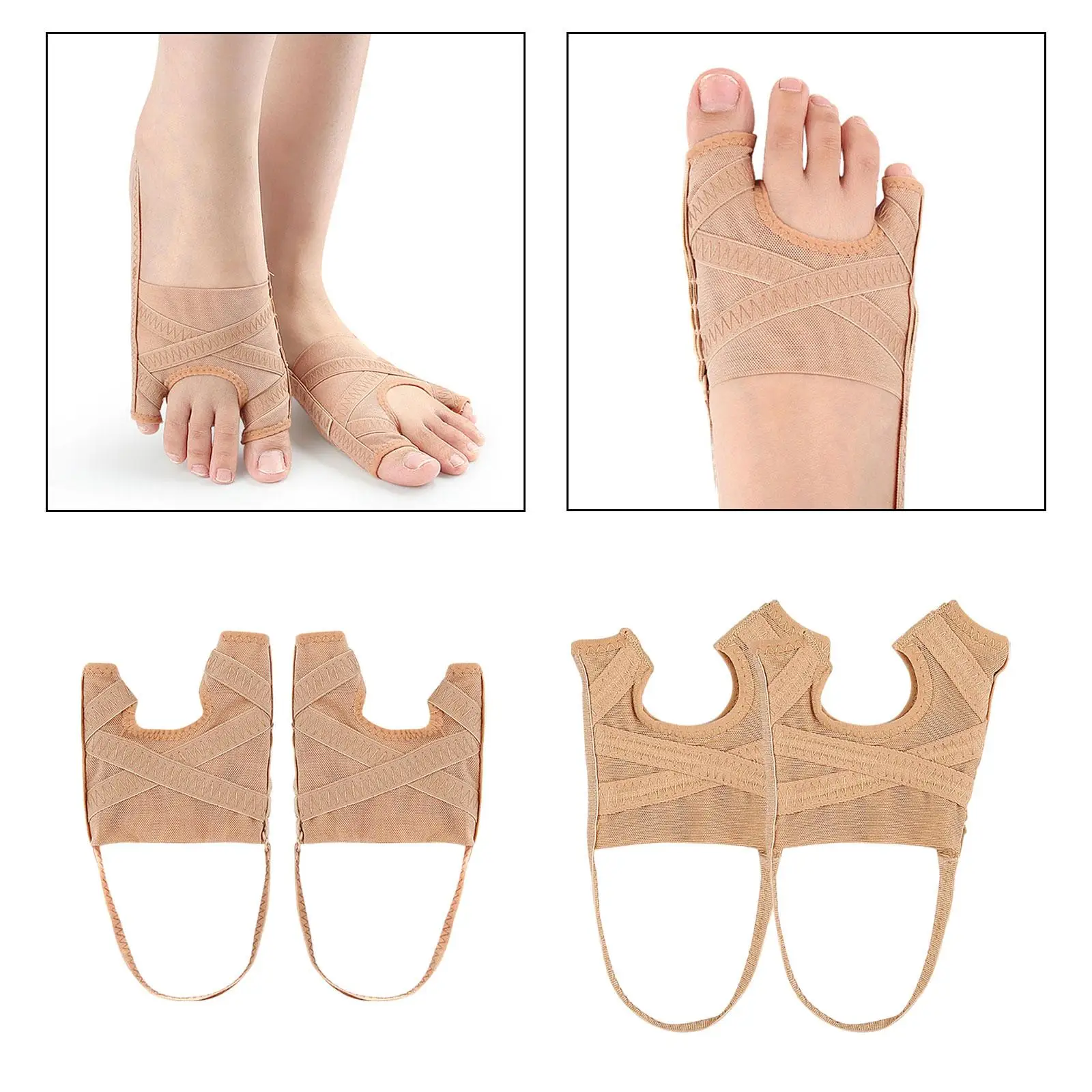 2x Toe Separator Day Night Wearable Bunion Pads Pinky Toe Separator Straightener