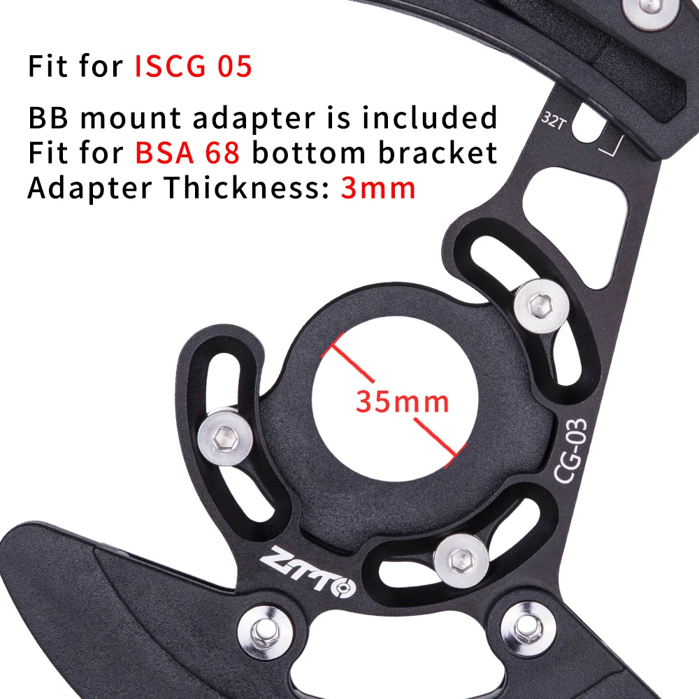 Guide-Chaîne De VTT En Alliage D'Aluminium - Protection Anti-Dérangement Pour Chaîne, Diamètre 28.6/31.8/34.9 Mm