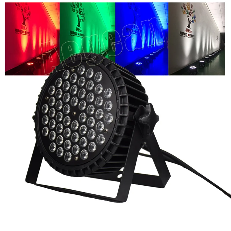 

Aluminum Cast Body 54x3W RGBW DMX512 PAR64 Led Flat Par lights