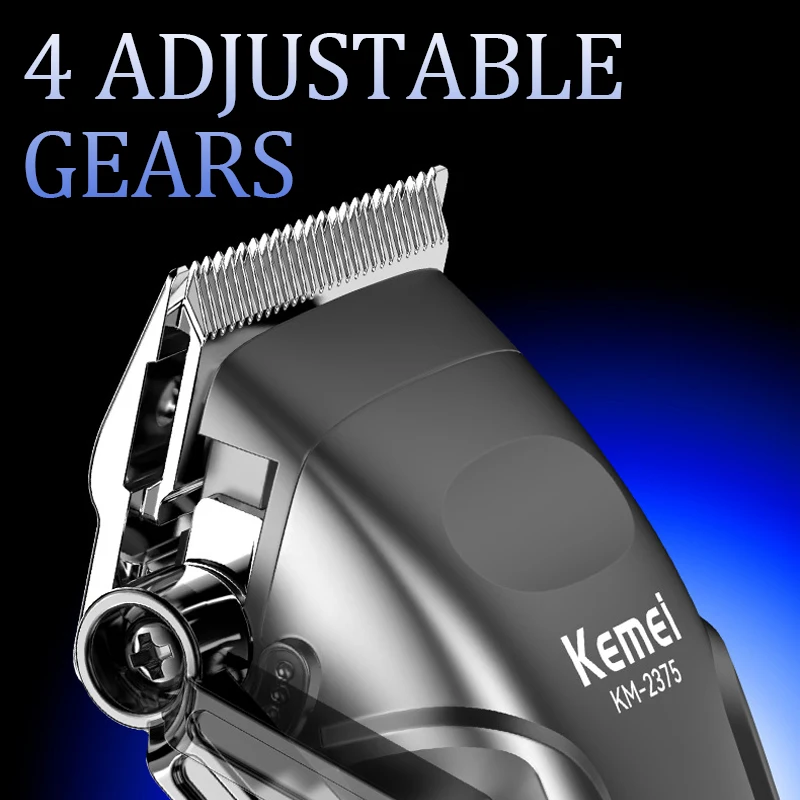 KEMEI Hair Salon Professional Hair Clipper and Shaving Set Mini Shaver Carving Scissor Professional Digital Hair Clipper KM-2357 4