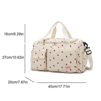 Sac fourre-tout de voyage en velours côtelé, sac de voyage de grande capacité avec compartiment à chaussures, sacs de sport et de Fitness pour femmes 3