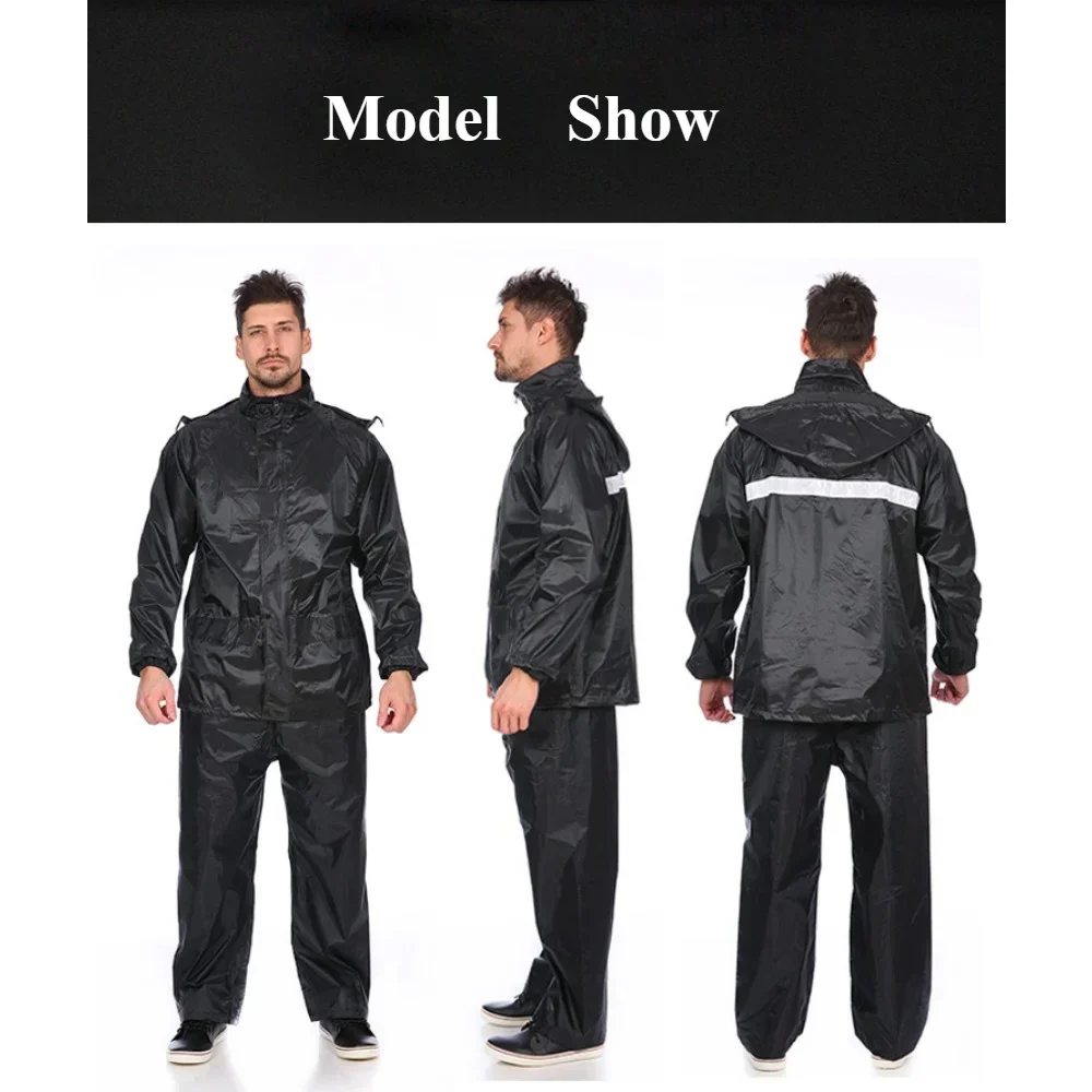 Regenmantel- und Regenhosen-Set – Ganzkörperschutz bei Regenwetter, geeignet für E-Bikes und Motorräder_voghion.com