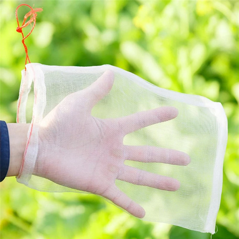 50ks sad síťovina pytle zelenina hrozny apples ovoce ochrana brašna zemědělské škůdce ovládání anti-bird pletivo hrozen pytle