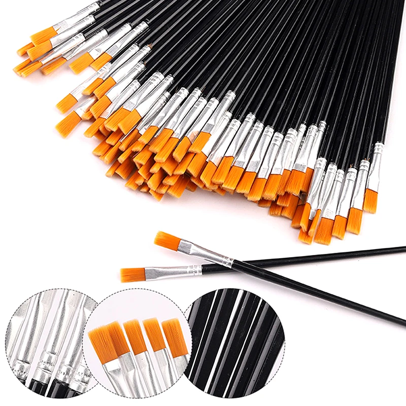 50PCS Multifunctional Painting Brushes Hook Line Art Craft Brushes Handcraft Artistic Painting Equipment DIY Art Studio Supplies