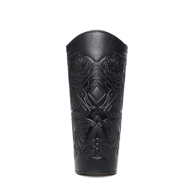 Medieval Leather Gauntlet Wristband Bracers - Unisex Arm Cuff Armor