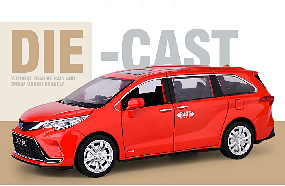 Toyota Sienna Granvia MPV Van 1:24 Ölçekli 