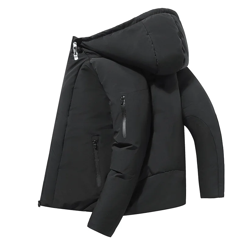 Men's Winter Jacket Casual Winter Stand Collar Puffer Thick Hat White Duck Parka Male Coat Men's Winter Down Jacket With Hood
