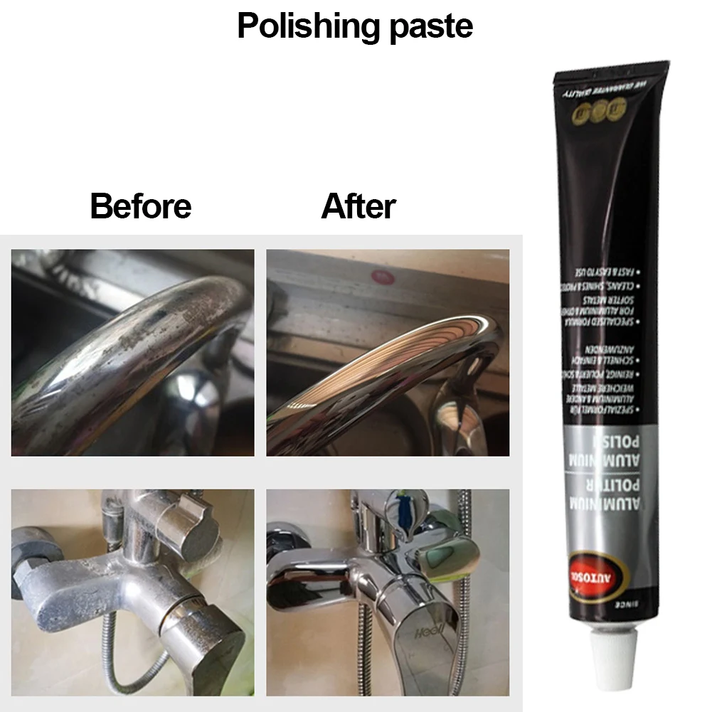Metal Polish 50/100g Chrome Copper Alumium Brass Polishing Paste Clean Metal Surfaces Rust Scale Grease Spots