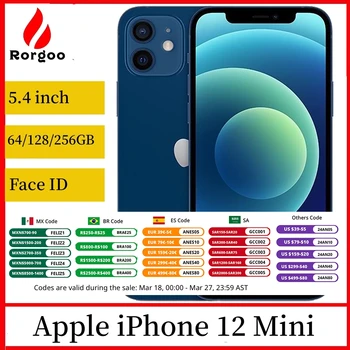 Apple iPhone 12 Mini Unlocked 5G Original Mobile phone 4GB 64/128/256GB IOS A14 5.4'' Dual 12MP 12mini Hexa Core smartphone 1