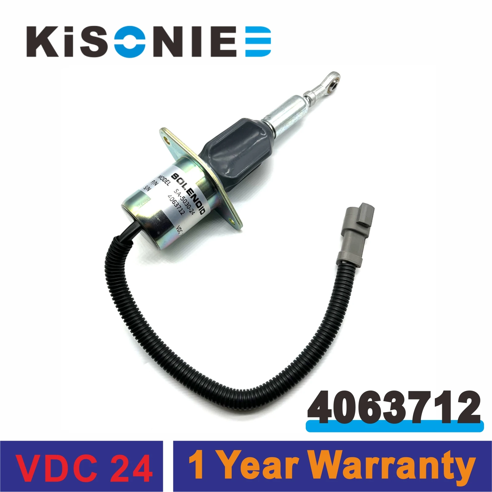 

24V Fuel Shut Off Stop Solenoid 4063712 6743-81-9141 SA-5030-24 For Cummins 6CT 8.3L Engine Komatsu PC300-7 PC350-7 PC360-7