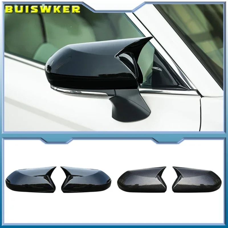 

for Toyota Camry 70 XV70 2018 2019 2020 Accessories 2PCS Carbon Fiber ABS Plastic Rearview Mirror Decorative Cover