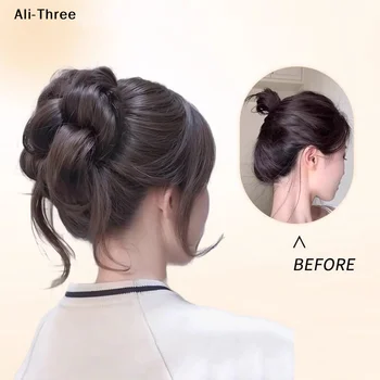 1 Pezzo Nuovo Chignon Sintetico a Coda di Cavallo con Clip, Estensione per Capelli Ricci e Voluminosi per Donna