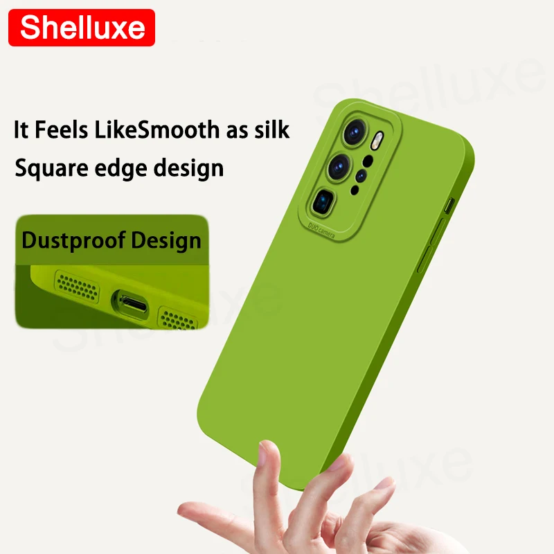 Elegant Square Liquid Silicone Soft Phone Case - Premium Protection