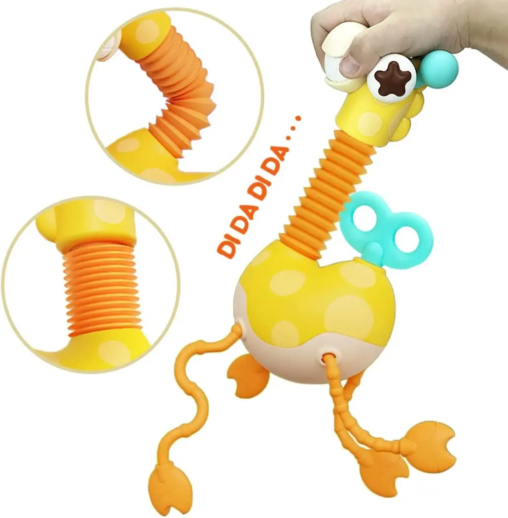 AS594P Chaise Haute À Ventouse Pour Bébé De 6 À 12 Mois, Hochet Rotatif, Jouets Sensoriels