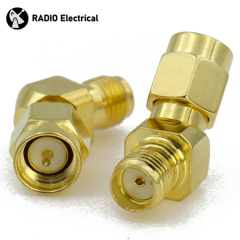 

SMA Male to SMA Female 135 Degree Bevel Connector for WIFI image transmission FPV adapter RF Brass Copper
