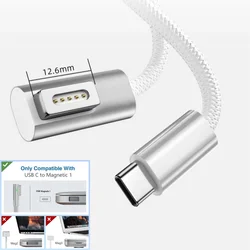 45W MagSafe 2 Power Adapter for MacBook Air and Pro - Premium Laptop Charger Replacement (Mag1L - Braid 100W)
