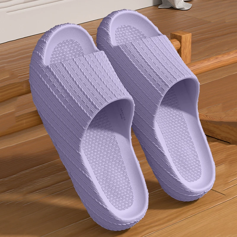 EVA Thick Bottom Bathroom Home Slippers Women Summer Soft Sole Platform Cloud Slides Woman Outdoor Non Slip Beach Flip Flops