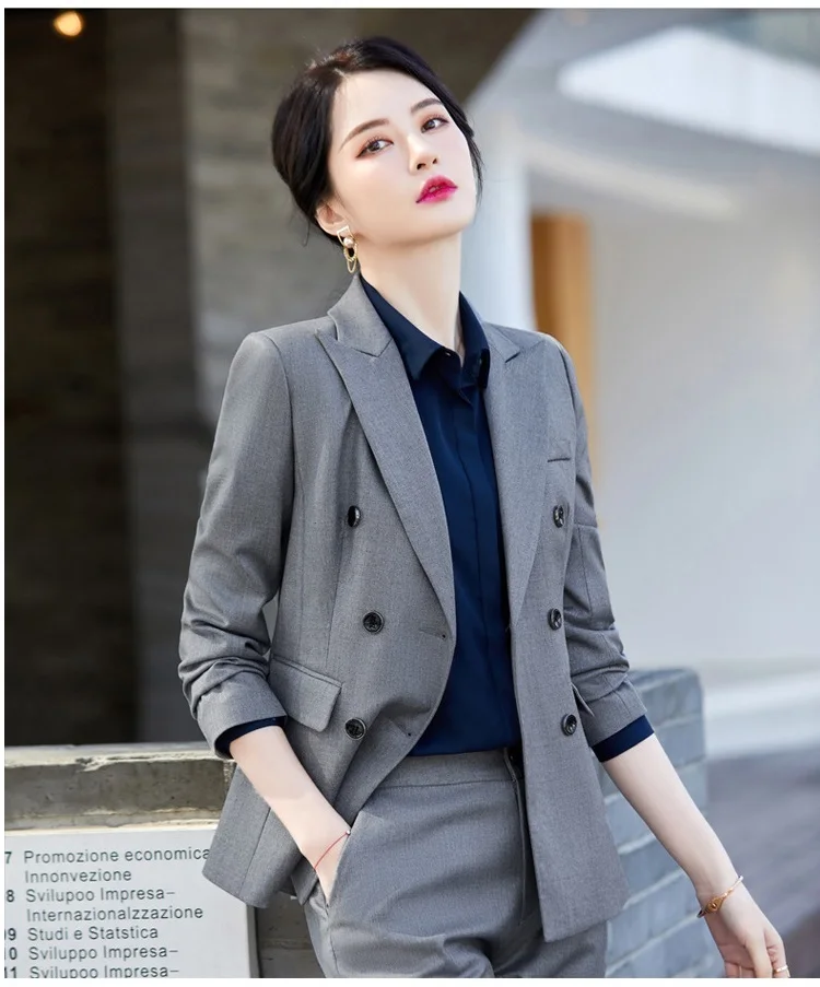 High Quality Fabric Women Business Suits Autumn Winter Blazers