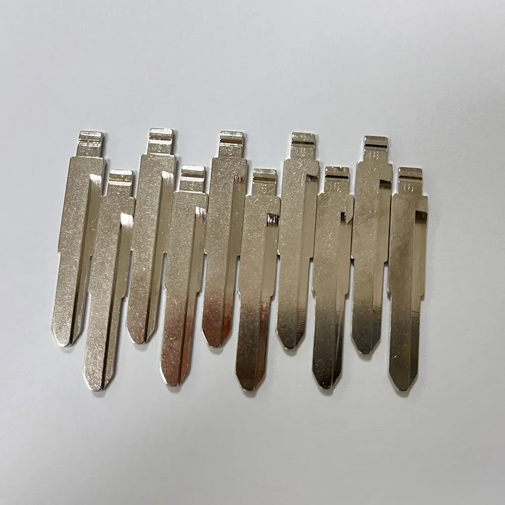 10pcs #16 Uncut Flip Blank Key Blade KD VVDI Remote Car Key Blade for Mitsubishi Suzuki Alto Car Replacement Accessories