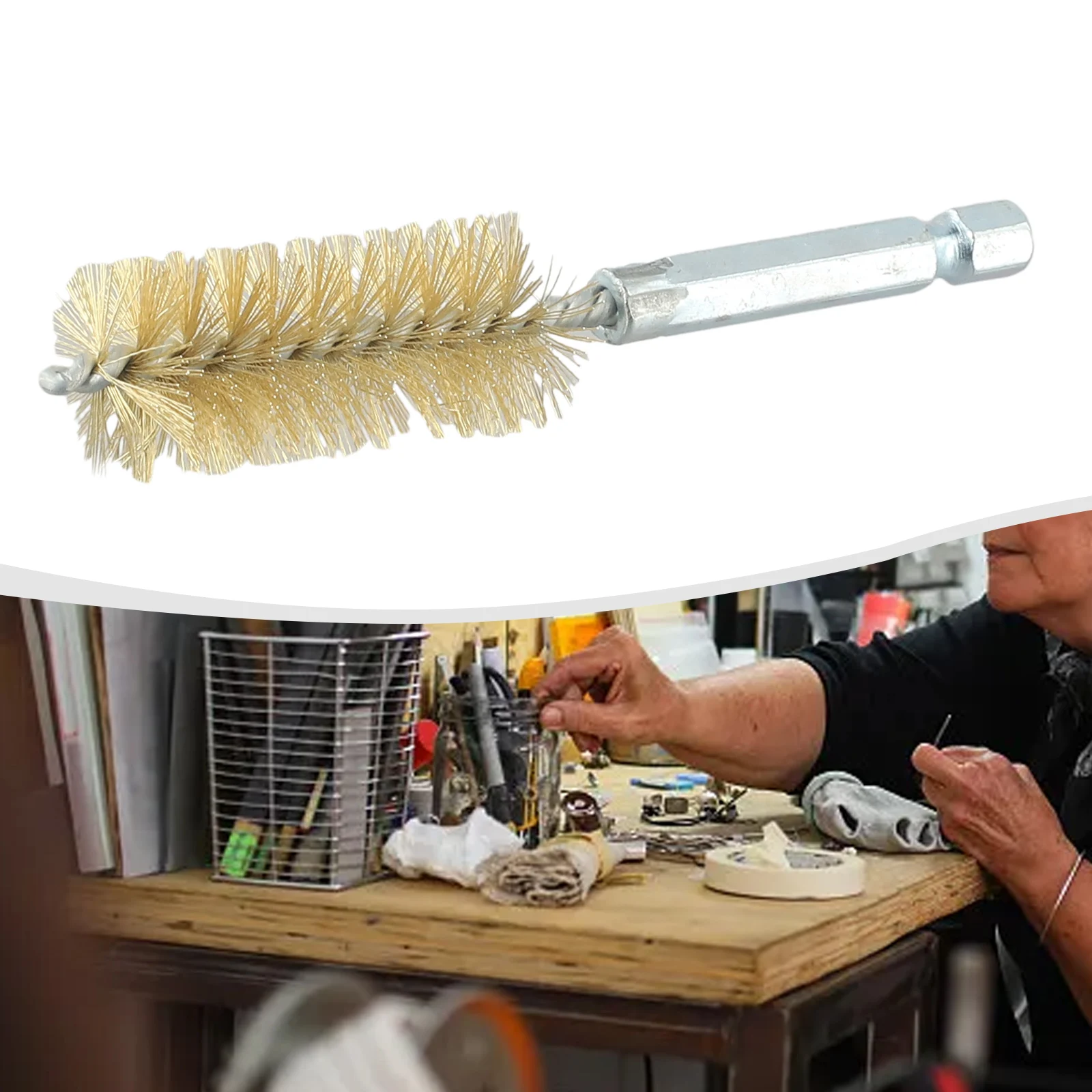 Description Picture 6 of itemWire Tube Machinery Cleaning Brush Paint Remover Rust Cleaner Metal Handle Chimney Washing Polishing Tools 8/10/12/15/17/19mm