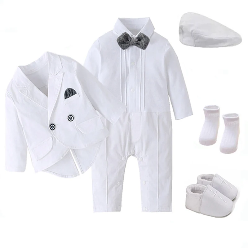

Baby Boys Clothes Formal Suits One Year Old Baptism Clothing Infant Boy Birthday Party Dress Newborn Clothes Boys Gentleman Set