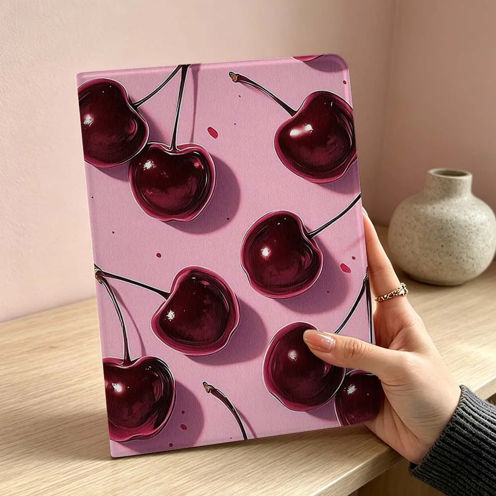 Fresh Cherry Pink Pattern Soft Tablet Case
