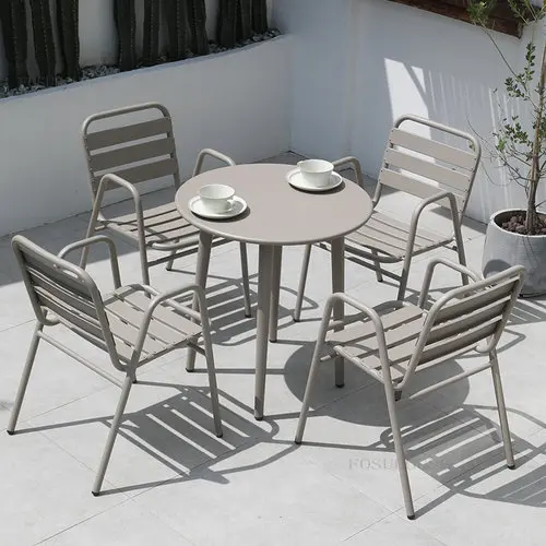 ARHAMS Conjunto Mesa Y Sillas Jardin, Sillas Jardin Exterior, Mesas Y  Juegos de Sillas for Exteriores, Silla for Jardín, Material de Aluminio  (Color 