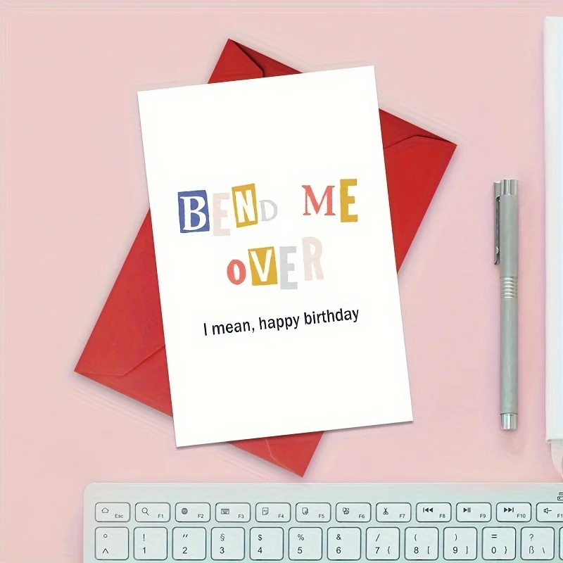 Gift Party Invitation Greeting Cards Happy Birthday Thank You DIY Decoration Blank Folding Message Card With Envelope
