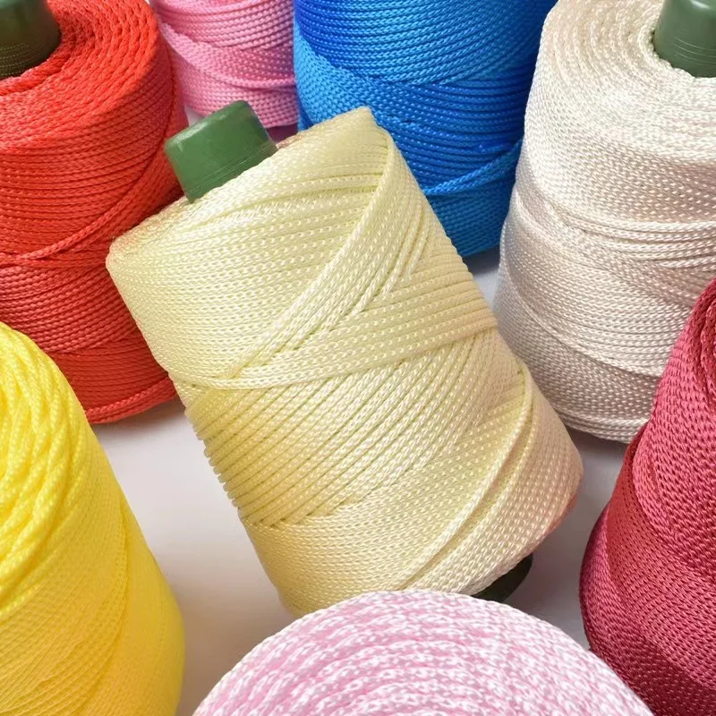 Light-Weight Ice Silk Yarn Ice Hemp Yarn Summer Sun Hat Hand-Woven DIY Hook Bag Cushion Craft Rope Hollow Wool 4