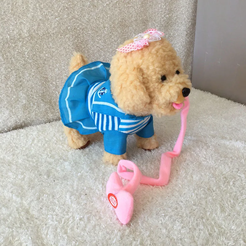 Robot Dog Interactive Dog Electronic Toys Plush Puppy Pet Walk Bark Leash Teddy Toys For Children Birthday Gifts 4