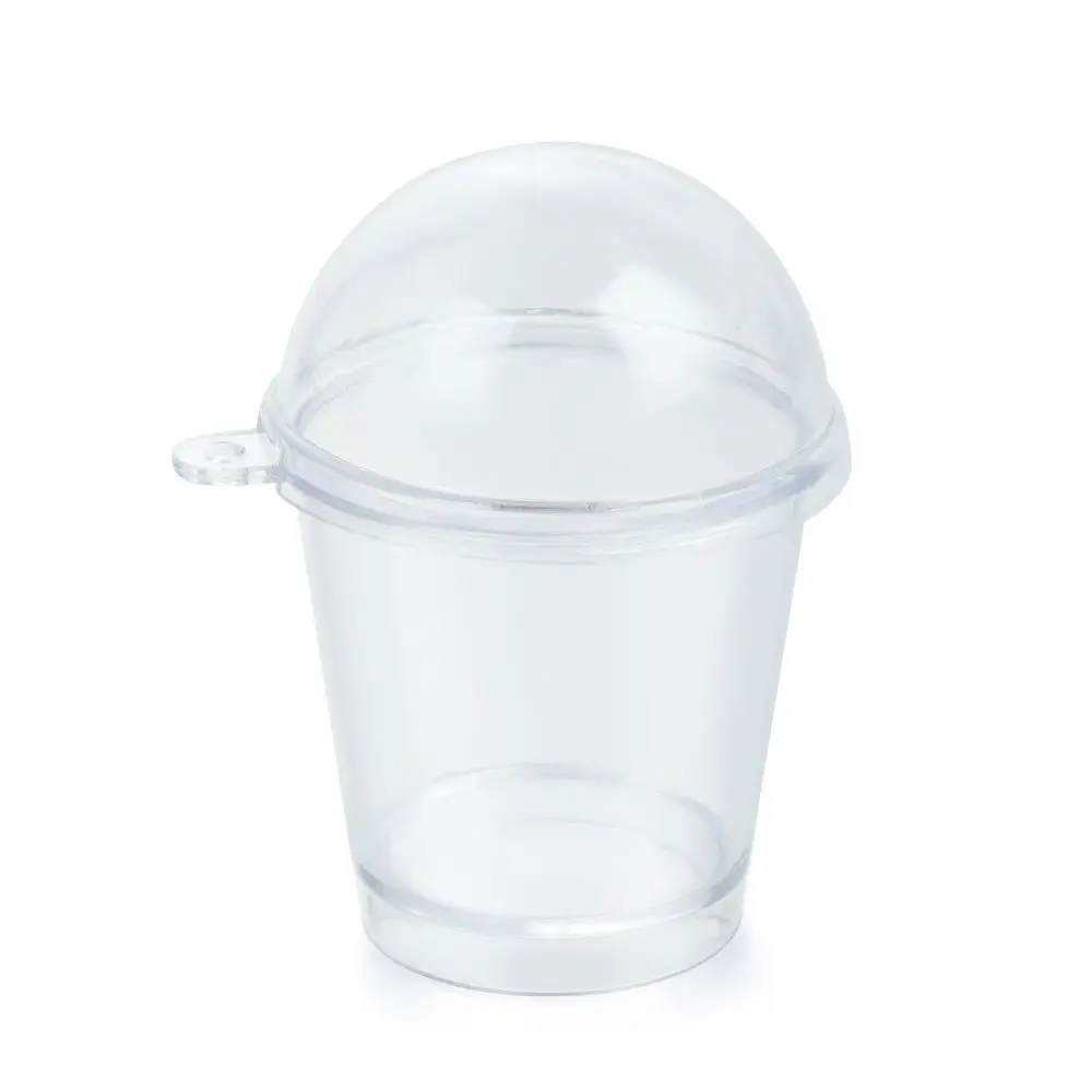 10pcs Miniature Frappuccino Cup Cover Lid Ice Cream Cups Plastic DIY Macaron Cake Decorating Home Kitchen