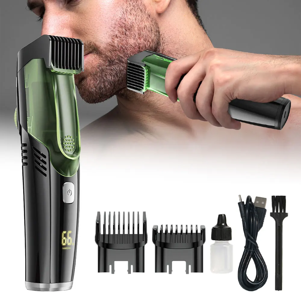 Vacuum Trimmer-Trimvac Pro, Mens Waterproof Beard Trimmer, Beard Trimmer