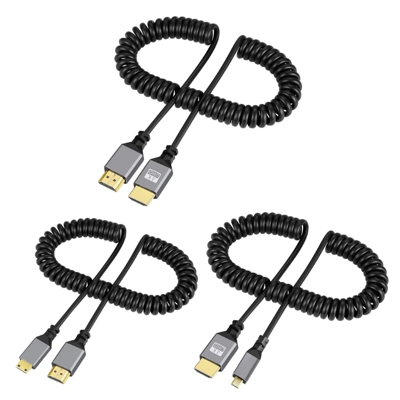 0 5 2 4M Coiled Cable Male to Male Spring Spiral Cable Support 3D 1080P 0-5-2-4m-coiled-cable-male-to-male-spring-spiral-cable-support-3d-1080p