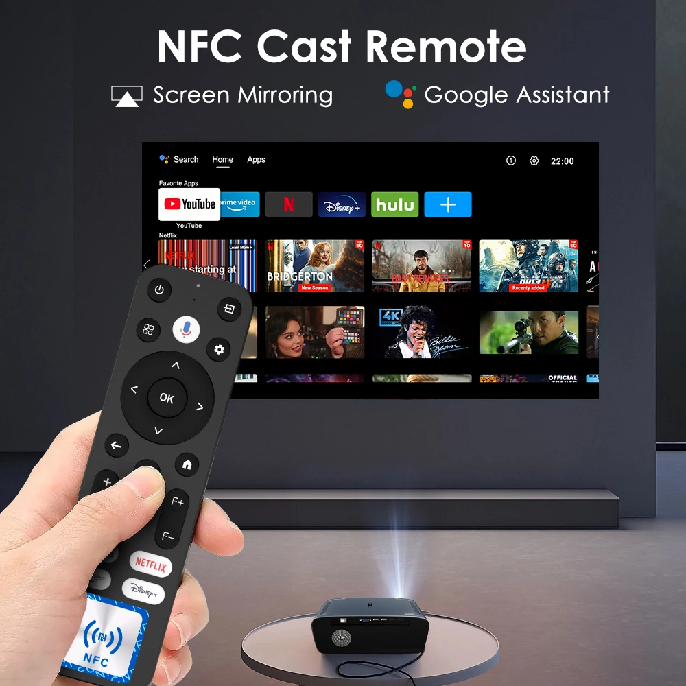 【4K UHD Android 11 Projector】Netflix Licensed 5G WiFi Dolby Video Outdoor Portable Home Cinema 80000 Lumens Projectors 2025 New 5