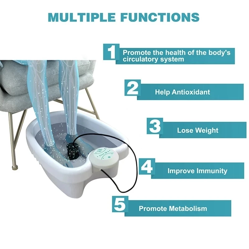 Electric Foot Massage Ionic Detox Device Footspa Bath Clean Toxin Feet Bath Machines Whirlpool Arrays Aqua Pressotherapy Therapy