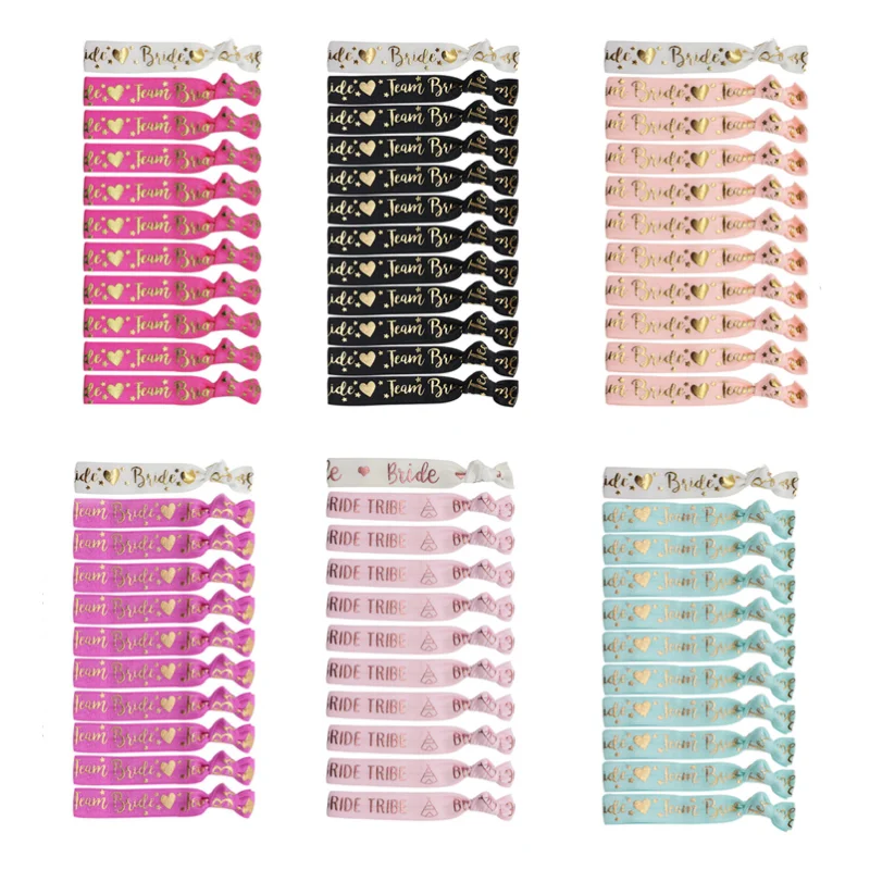 

11pcs Wedding Decoration Team Bride Bracelet Bachelorette Party Tribe Bride To Be Hen Party Bridesmaid Bridal Shower Supplies