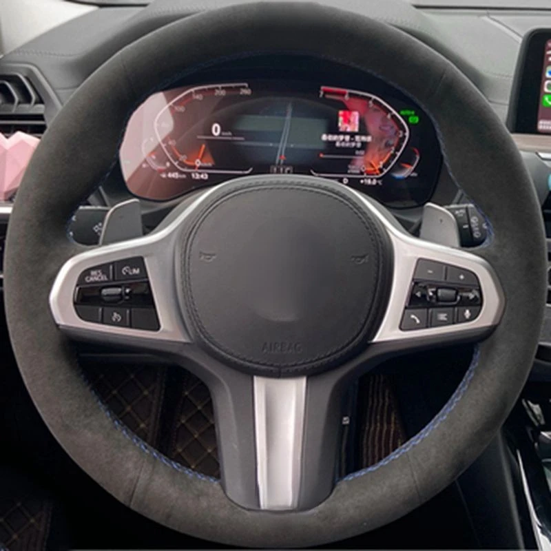 Premium Anti-Slip Suede Car Steering Wheel Cover