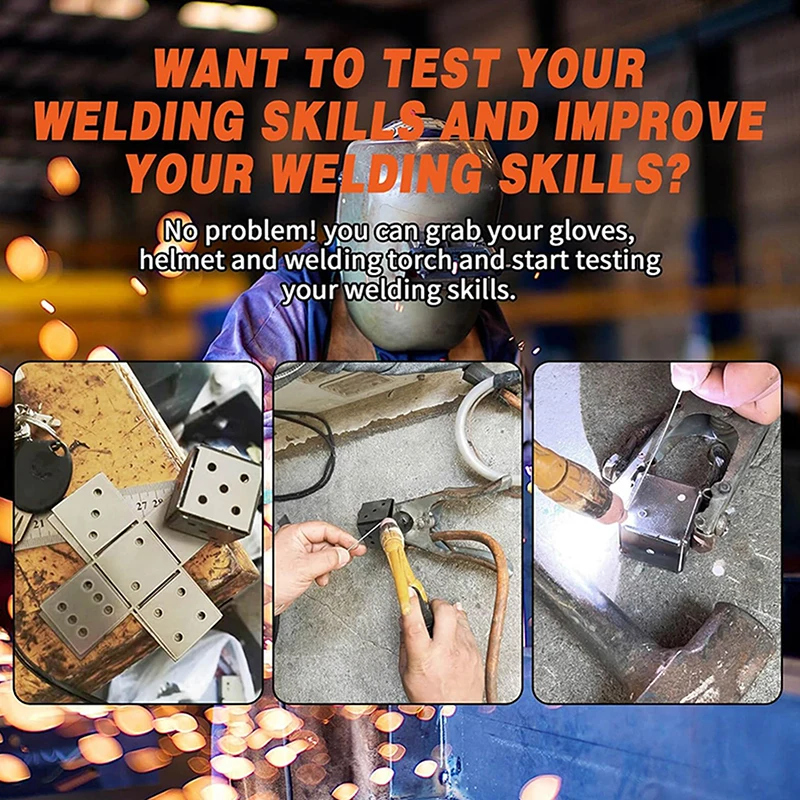 1 PC Welding Kit Dice DIY Cube Stainless Steel Square Welding Plate Training Metal For Beginners TIG MIG Gas Arc Stick