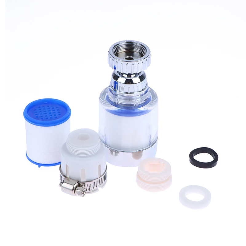 Kitchen Water Tap Faucet Pressurized Bubbler Filter Remove Chlorine Heavy Metals Basin Extender Hard Water Filtration Purifier