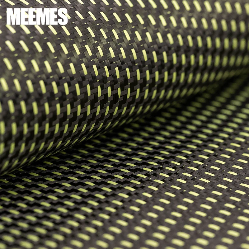 

Carbon Fiber Fabric 3K Yellow Kevlar & Carbon Fiber Cloth 2+1 Plain Weave Fibra De Carbono Kevlar Jacquard Lotes Use For DIY