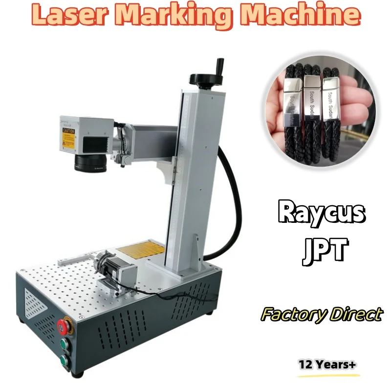 

Fiber Lazer Laser Marking Machine For Metal Parts Metal Engraving Engraver With Rotary Axis