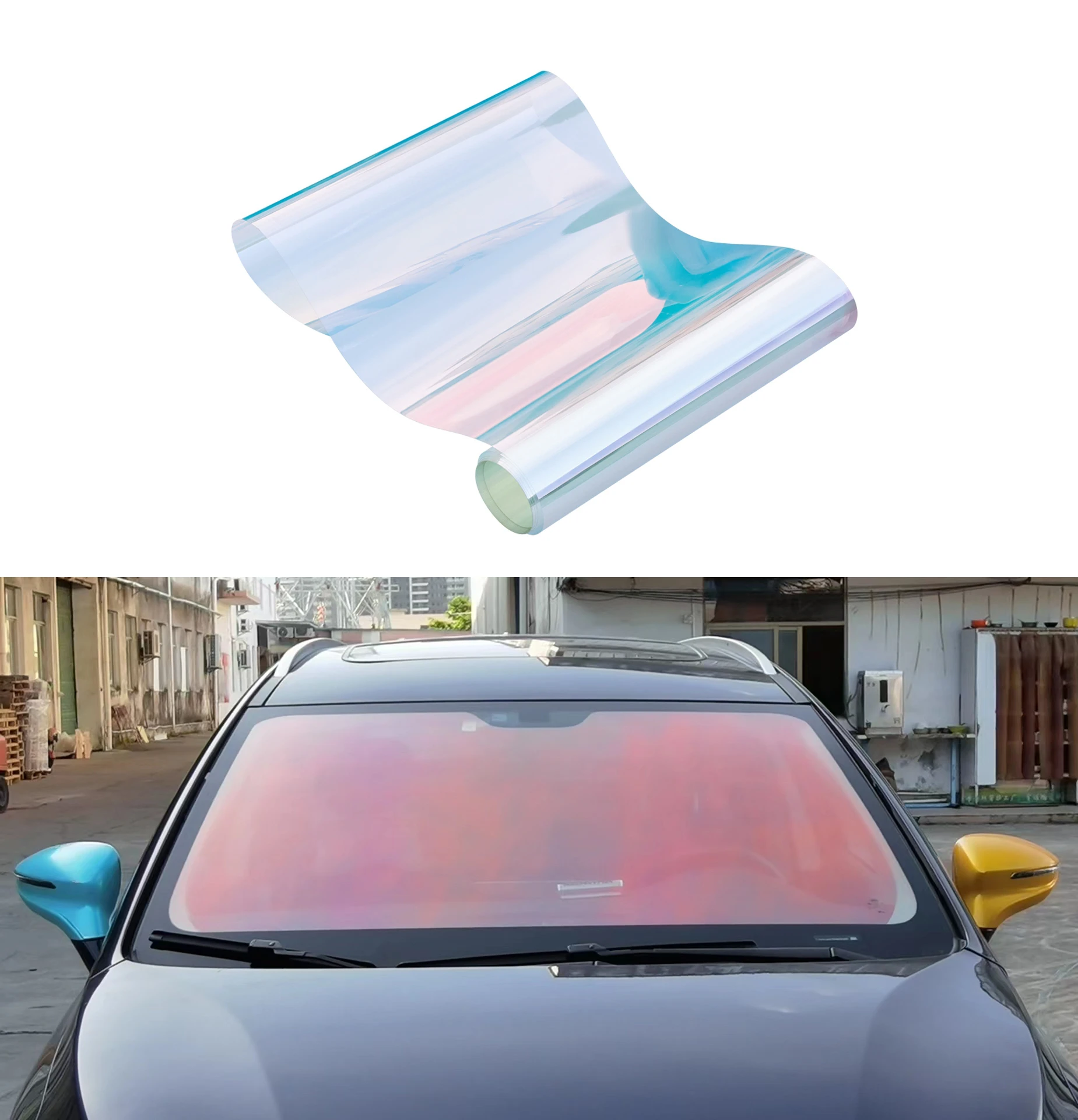 Car Window Tinting Foils Purple Color Chameleon UV99 VLT80 Front