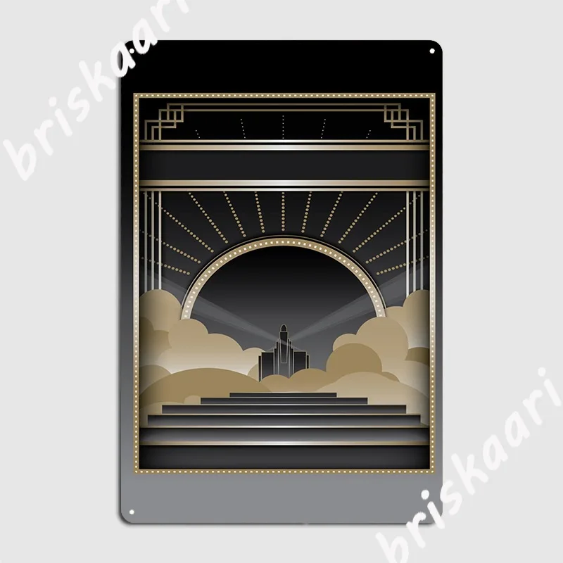 

Art Deco Design V Metal Sign Garage Decoration Wall Custom Cinema Garage Tin Sign Poster