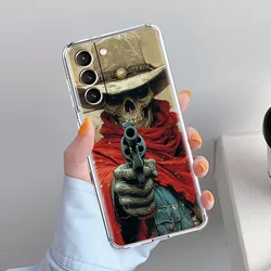 Soft Clear Grim Reaper Skull Phone Case - Elegant and Durable Protection - S22 Plus 5G (A1)